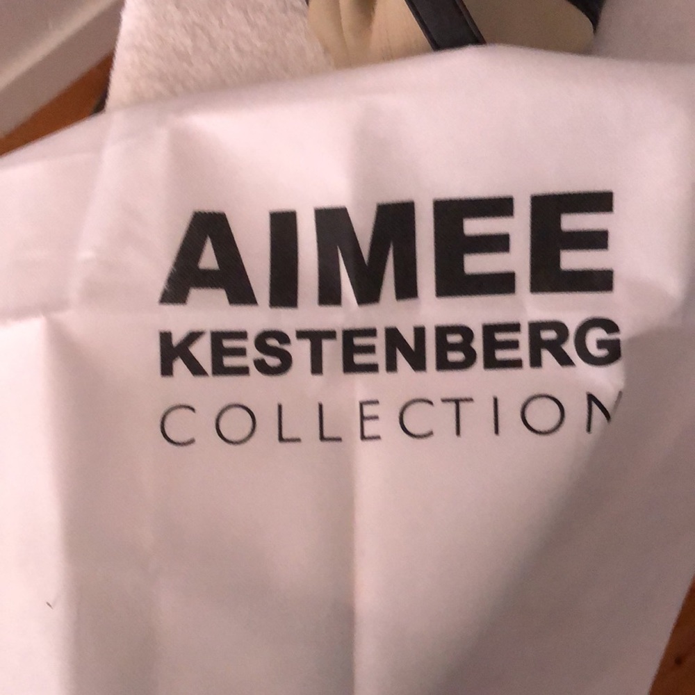 New Aimee Kestenberg Leather Bag Stone beautiful green and blue snake print - Picture 3 of 4